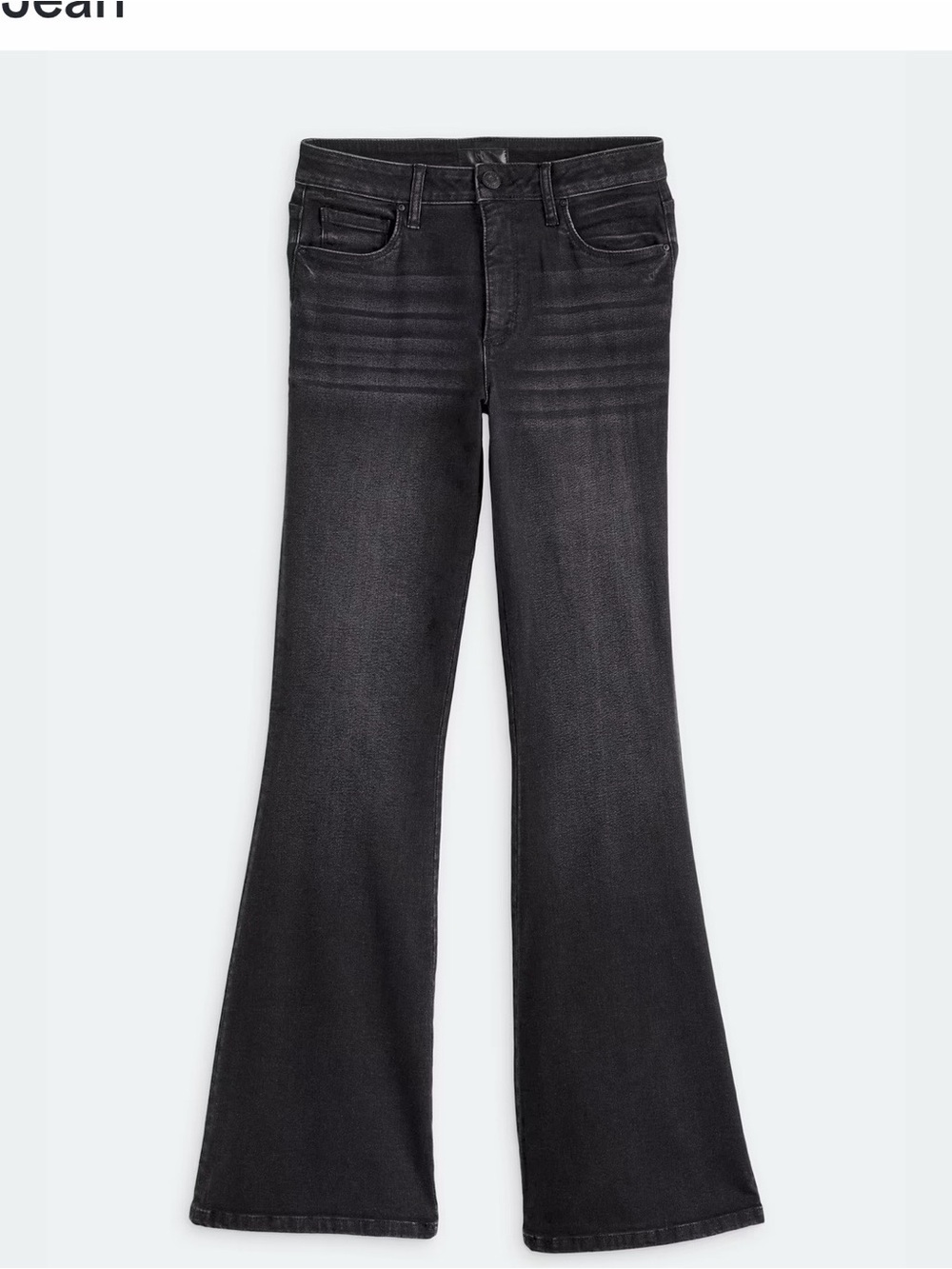 Kut from the Kloth Ana Fab Ab Faded High-Rise Flare Faded Black Size 2